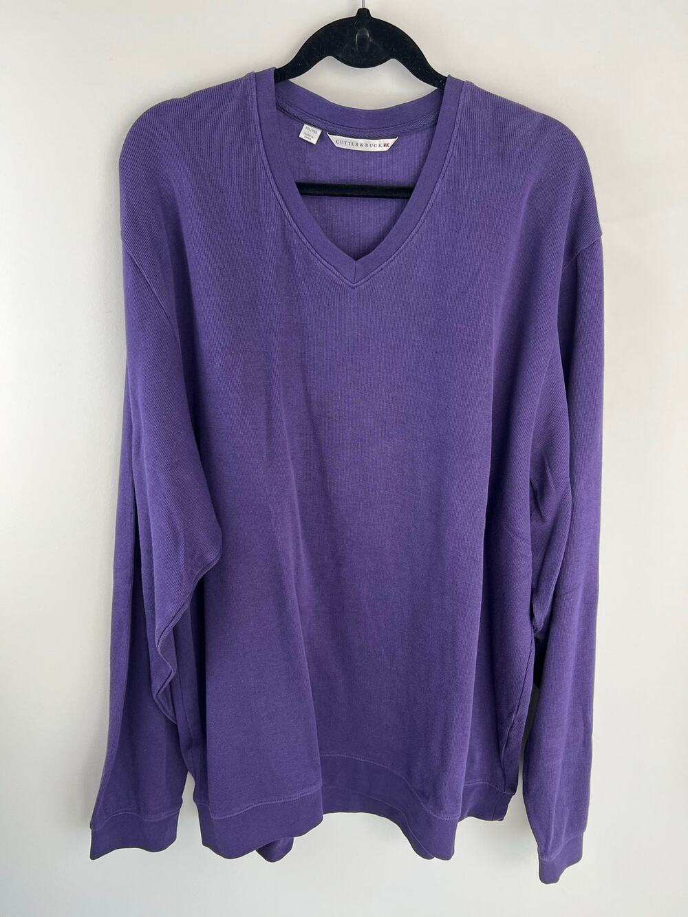 Men’s Cutter and Buck Purple 100% Cotton Pullover Sweater XXL